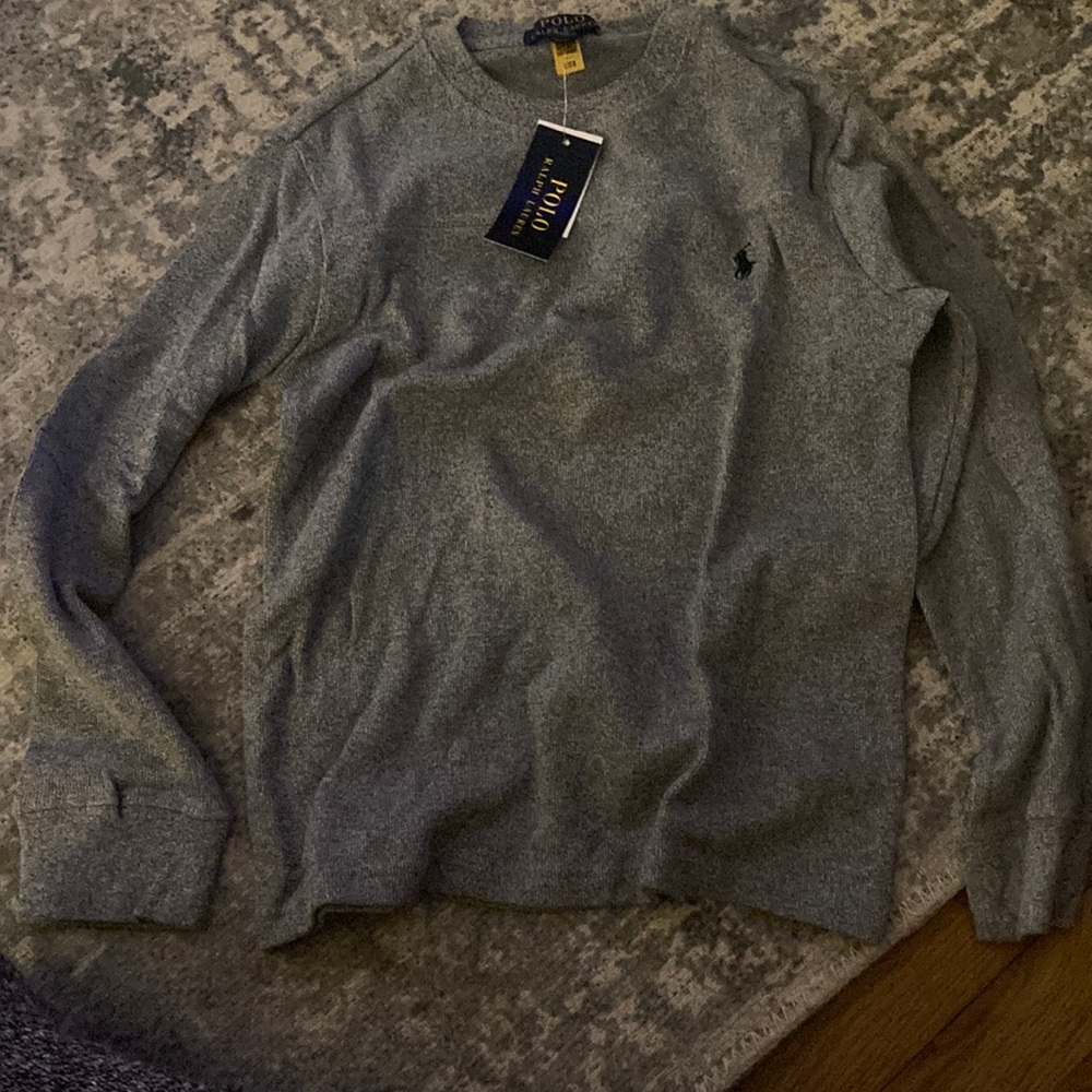 Polo RL boys long sleeve shirt, gray